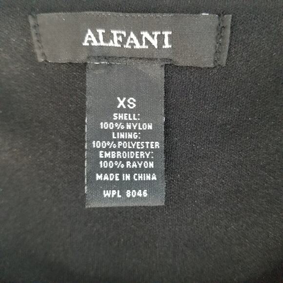 NWT Alfani Deep Black Dressy Tank Top Size XS - Picture 2 of 7